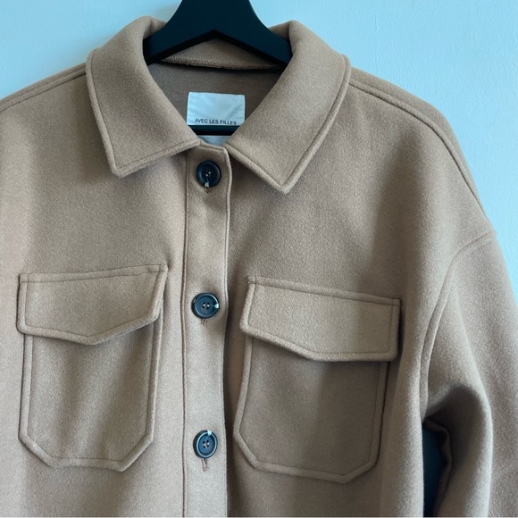 Avec Les Filles Shirt Jacket Shacket - Picture 3 of 10